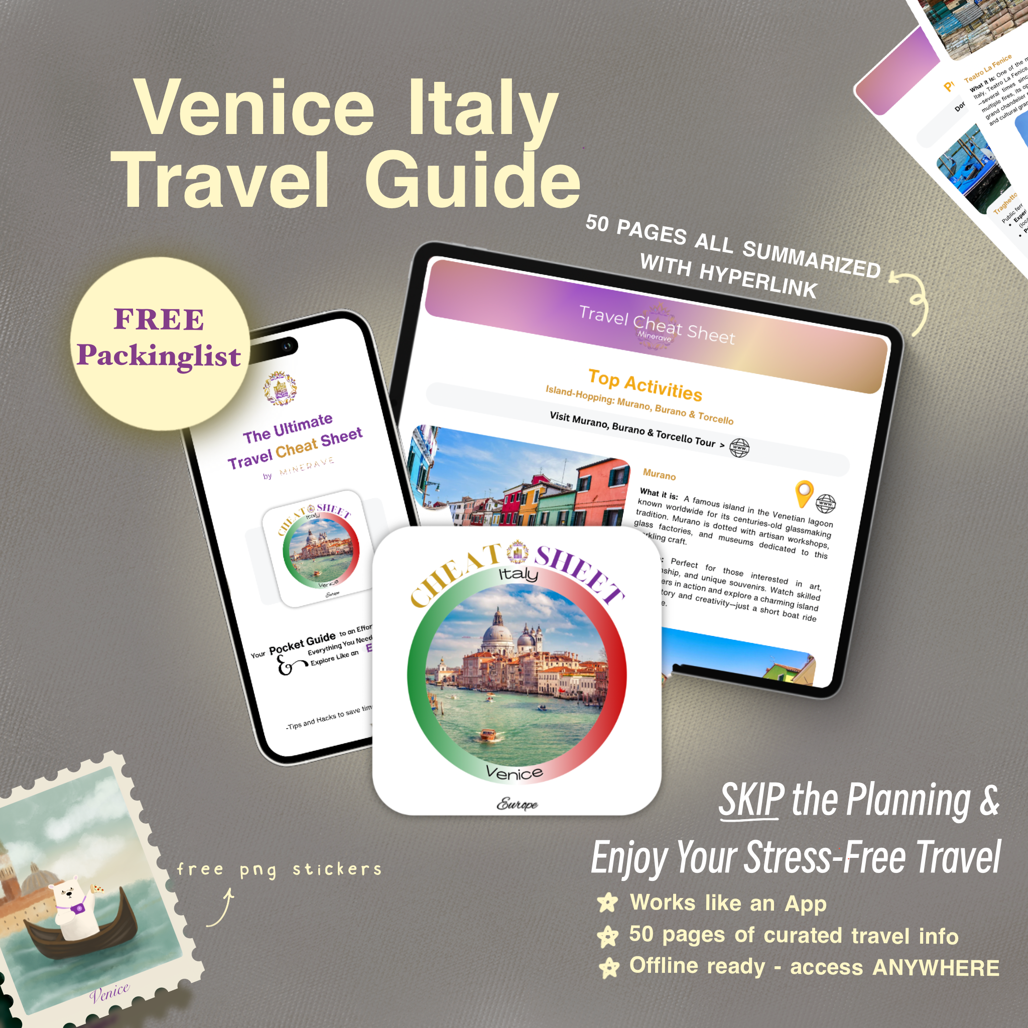 Travel Cheat Sheet Venice-Italy